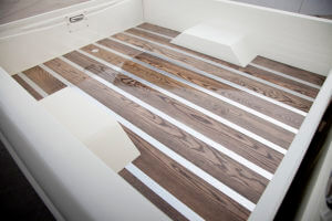 Custom Ford F-100 with bed floor made of polished ash wood