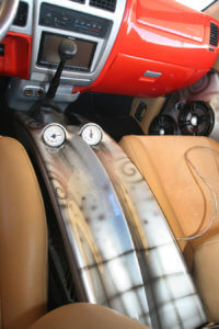 airbrushed details on the interior of the custom 1997 Toyota Tacoma