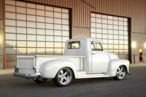 Rear quarter view of the custom 1947-52 Chevy 3100