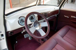 Smoothed dash, intro steering wheel and Dakota Digital gauges.