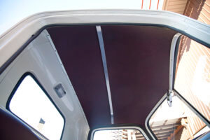 LMC truck headliner colored to match the brandy interior