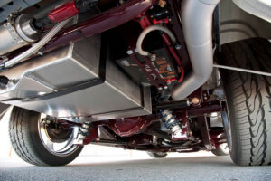 Underside of the custom 1949 Chevrolet 3100