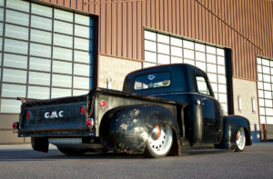 Rear view of the custom 1949 GMC 100