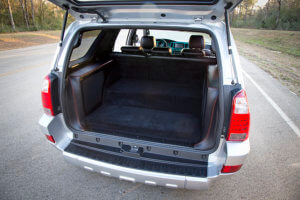 Trunk of Tony Rispoli's custom Toyota 4runner