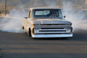 1965 Chevrolet C-10 warming its tires