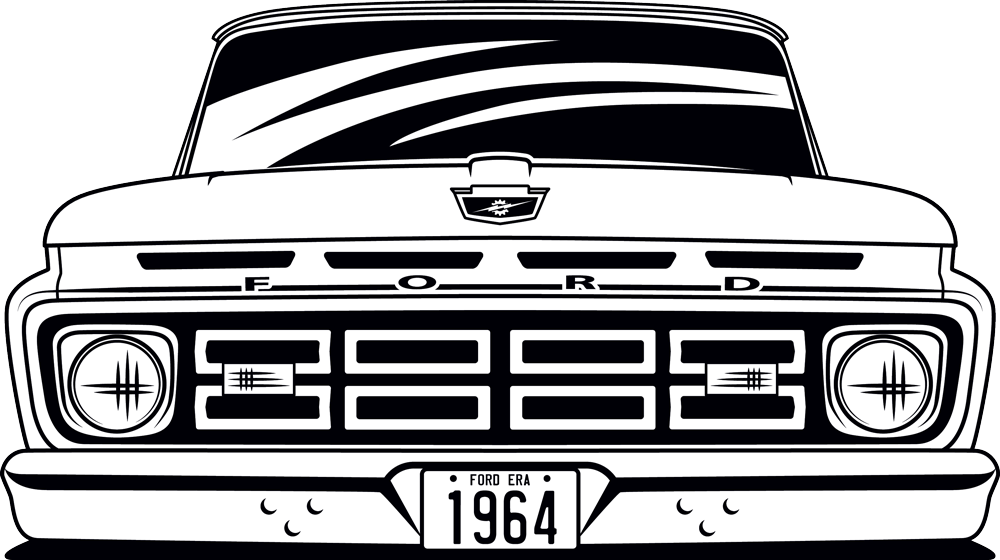 1955 Ford truck Ford pickup V-8 radiator grille emblem