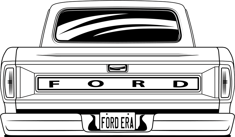 ford truck line drawing