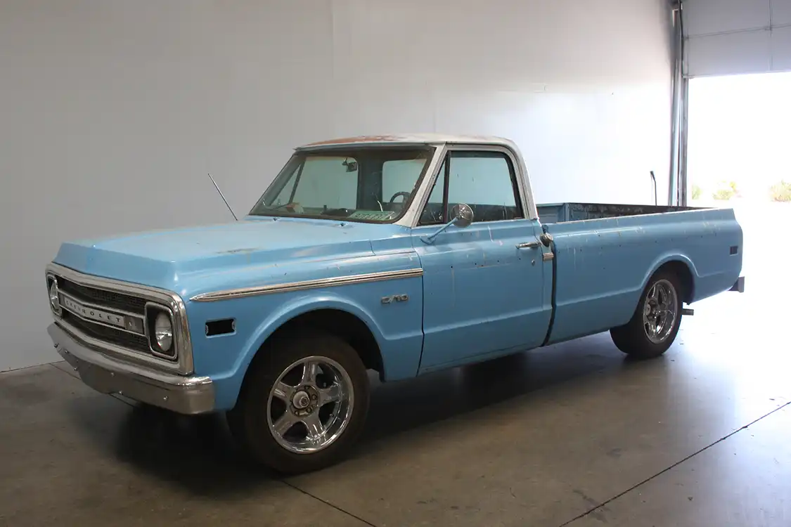 The truck rolled in with a healthy patina and a whole lot of extra sheetmetal