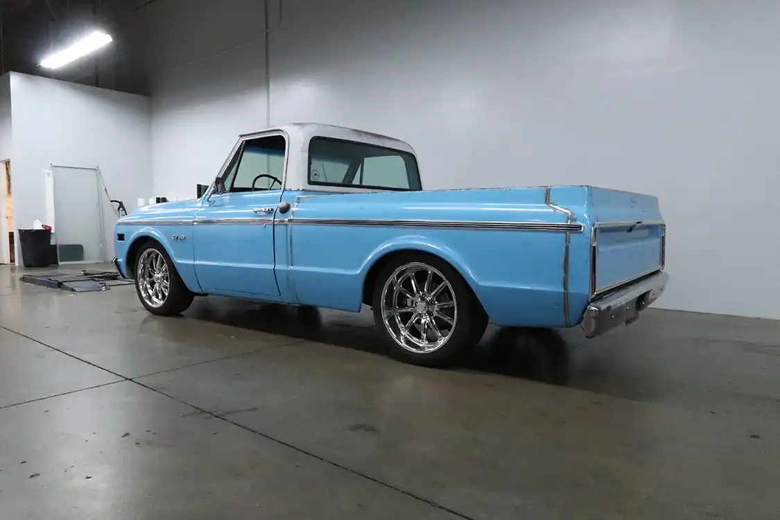 They’re designed to sit right over the seam, then get plug and stitch welded to the frame