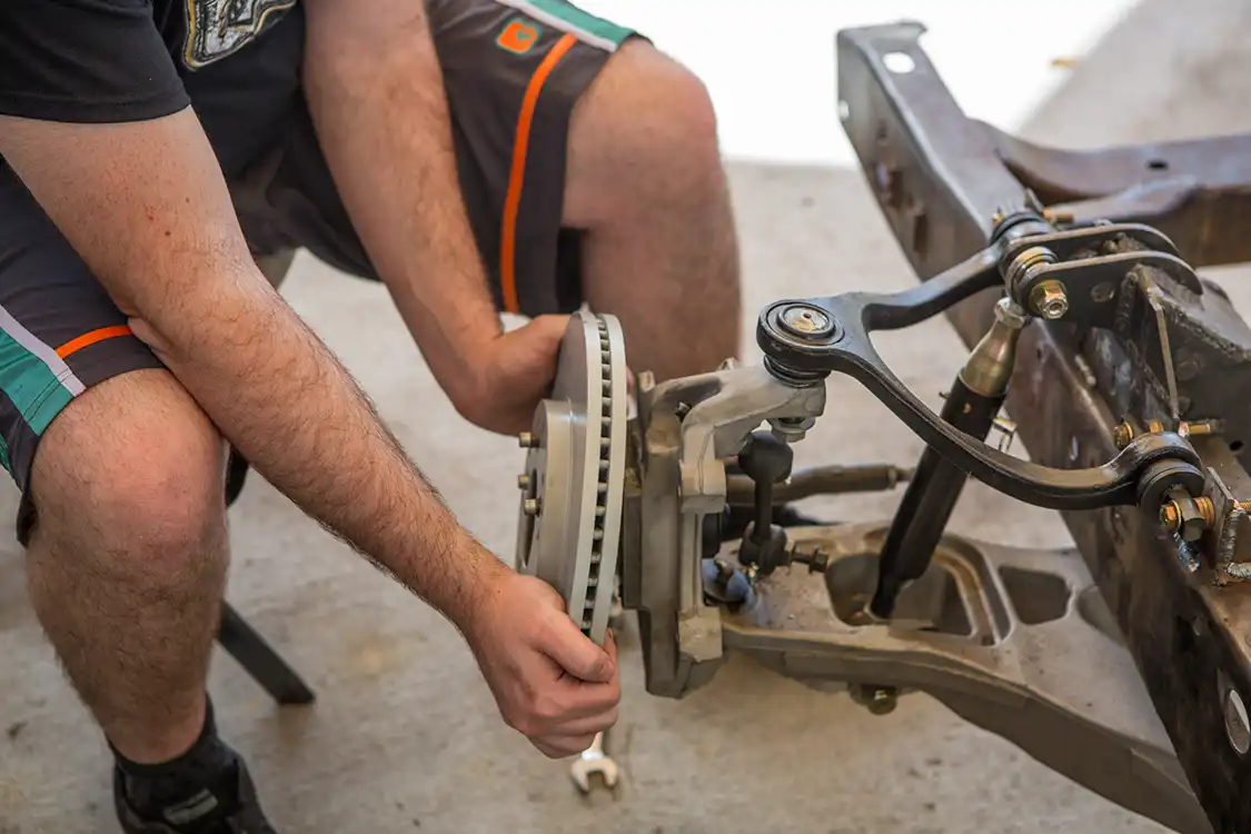 removed the caliper and rotor