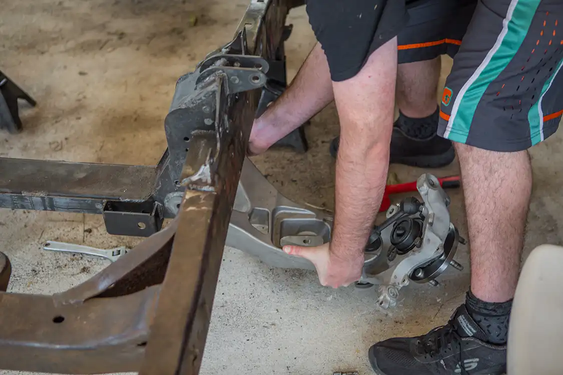 we unbolted the lower control arms