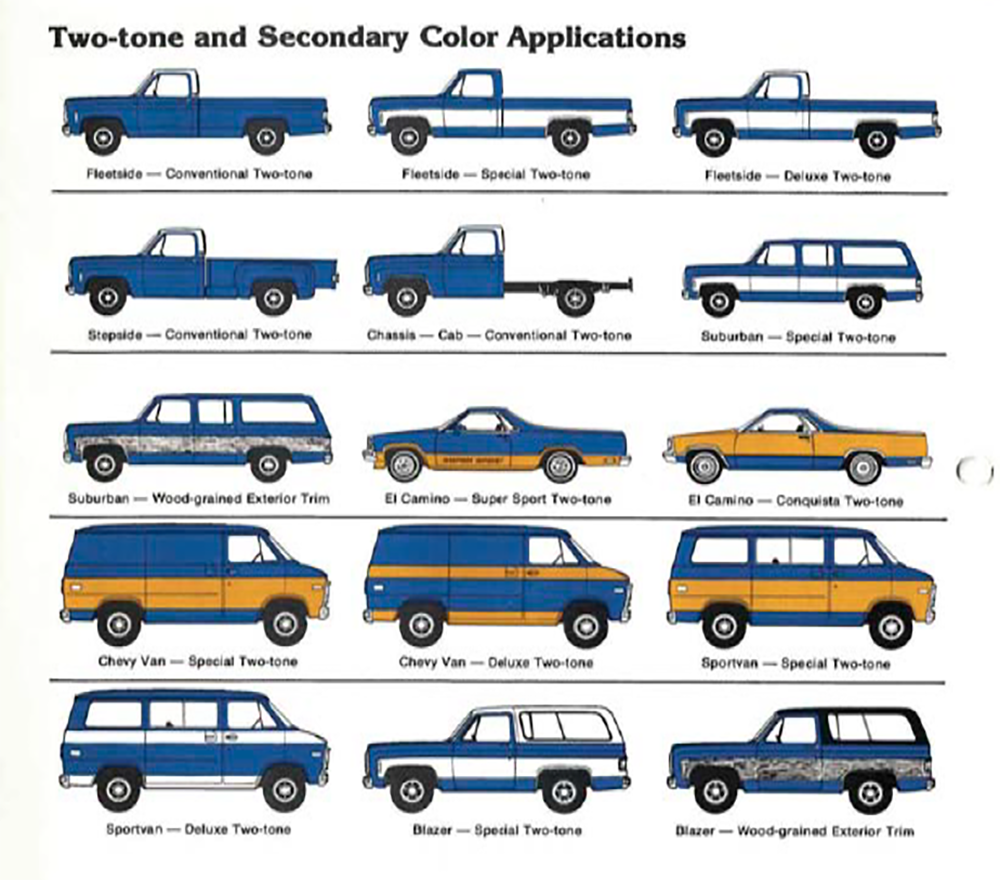 Square Body Paint Swatches Og C10 Color Codes Available.