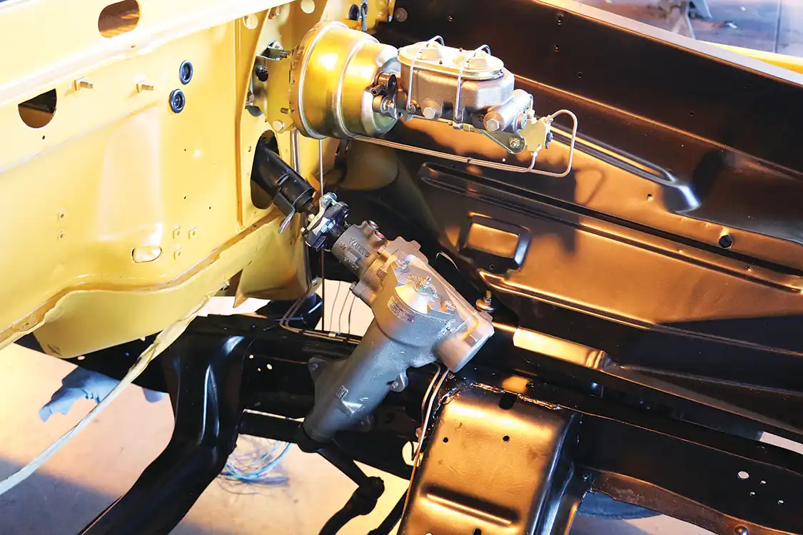 the team added power brakes to the system, plus they rebuilt the power steering box