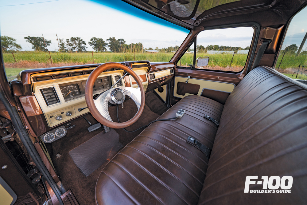 Interior of a 1980 Ford F-100