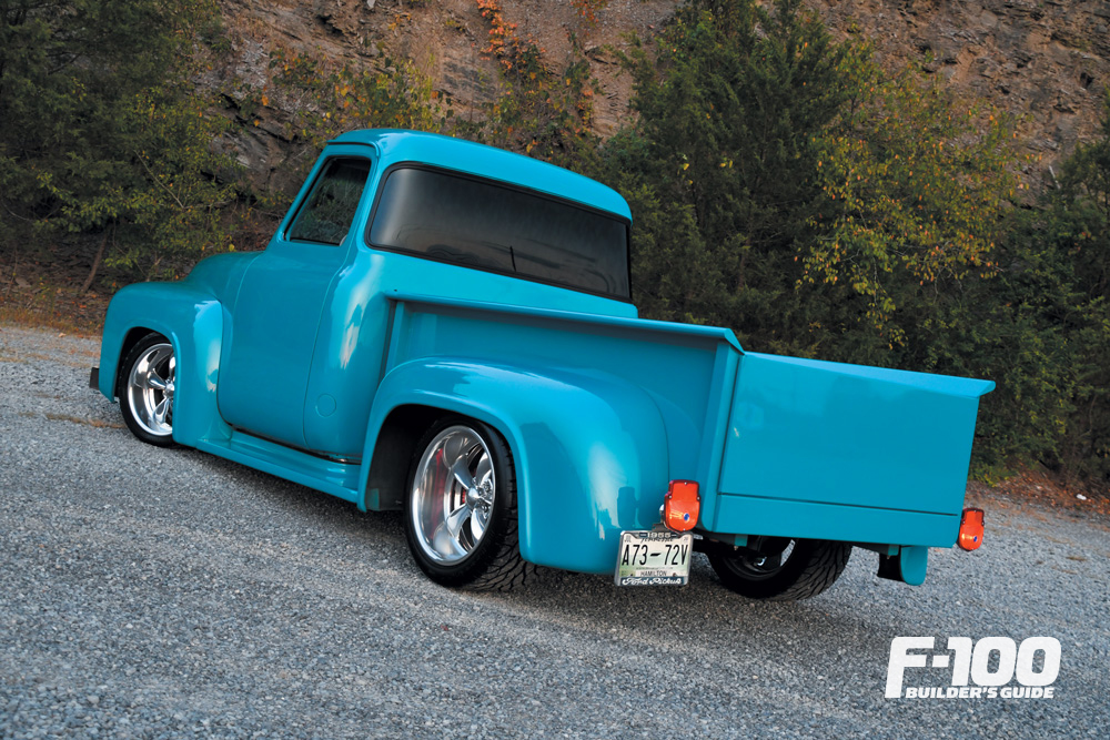 Blue '55 Ford F-100 