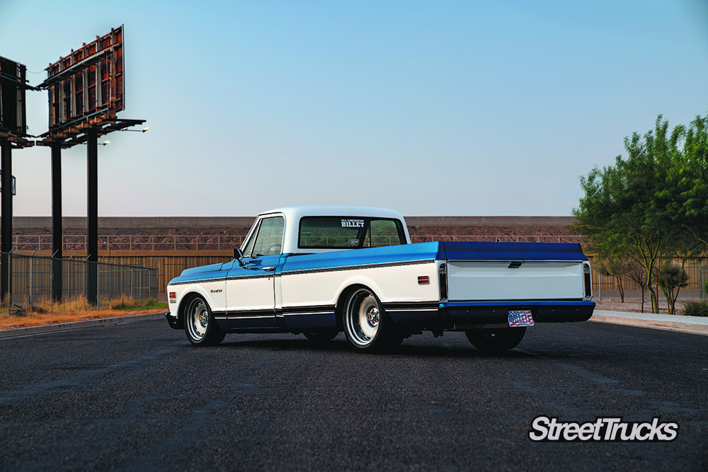 Chevy C10 blue and white