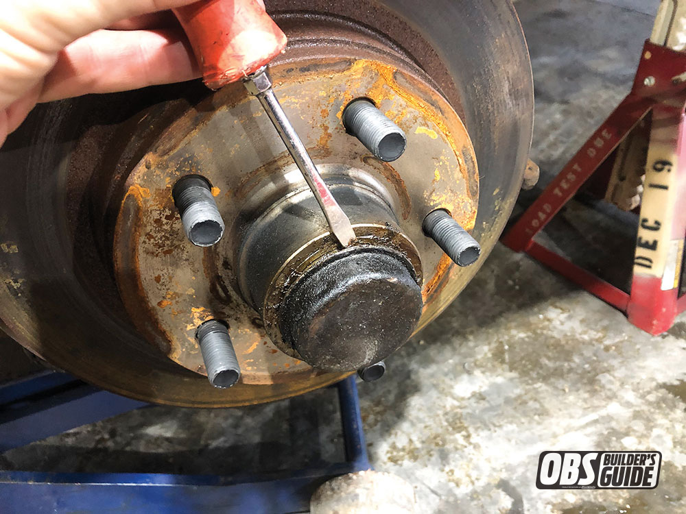 removing the hub/brake rotor assembly