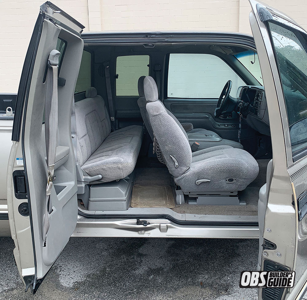 Interior on a 88" to 98" Chevy Truck