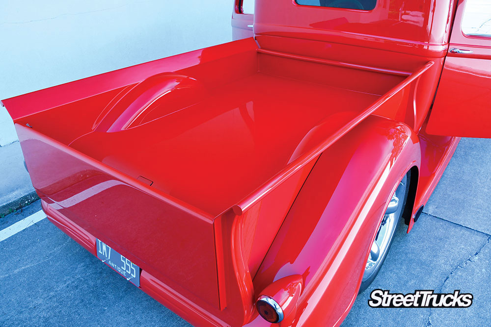 Custom red dodge pickup truck 