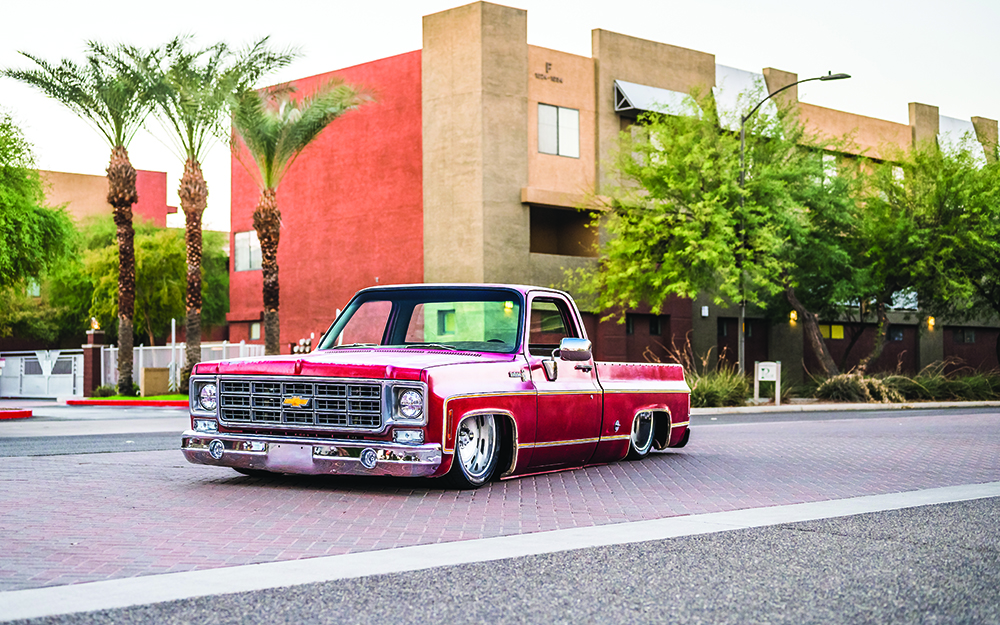 C10 with factory exterior paint, natural patina 