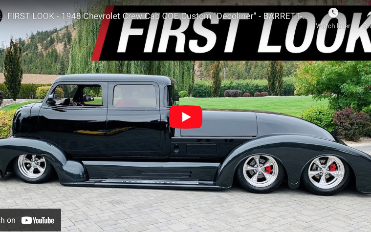 FIRST LOOK - 1948 Chevrolet Crew Cab COE Custom "Decoliner" - BARRETT- JACKSON 2022 SCOTTSDALE - Street Trucks