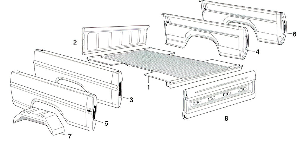 Ford F-100 ’67-’72 Complete Bed Assembly