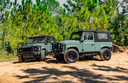 two Land Rover Defender 90s