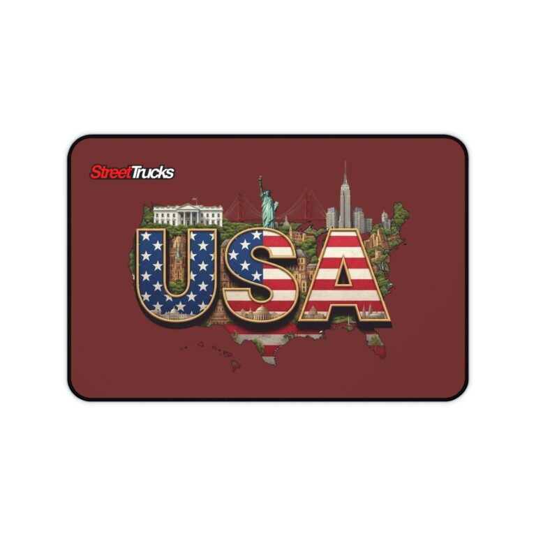 Street Trucks Desk Mat Independence Day